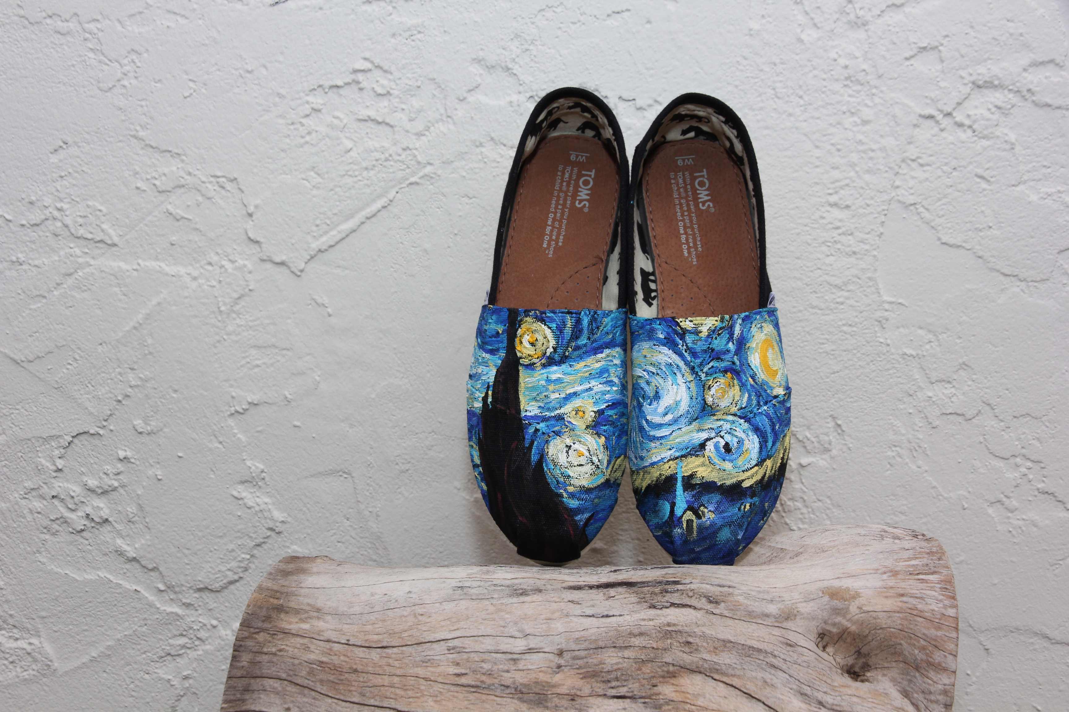 starry night custom vans